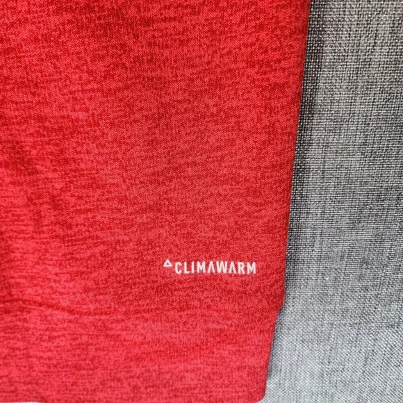 New Adidas Team Issue Fleece Hoodie Small Red Long Sleeve Climawarm - Picture 13 of 15